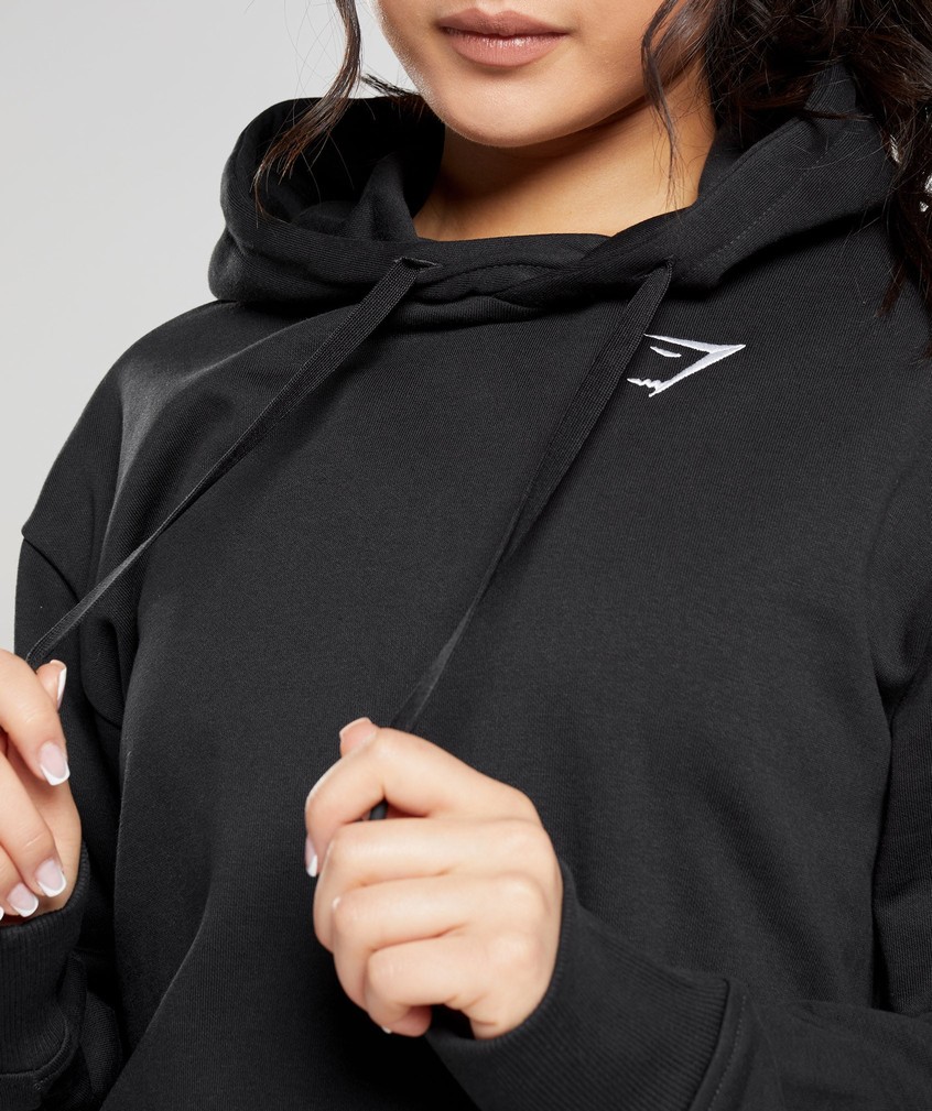 Black Women's Gymshark Training Oversized Hoodie | USA-37804