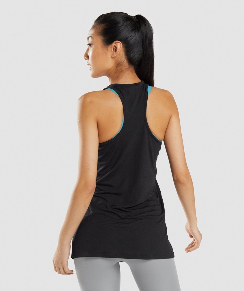 Black Women's Gymshark Training Oversized Vest | USA-42937