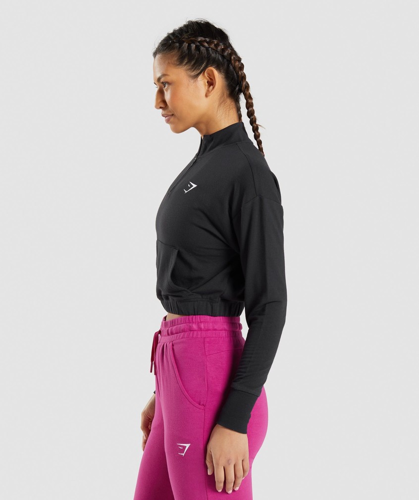 Black Women's Gymshark Training Pippa Pullover | USA-27189