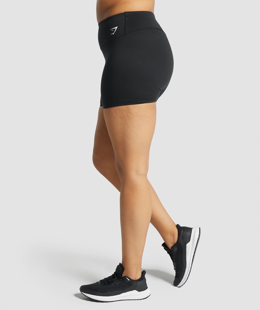 Black Women's Gymshark Training Shorts | USA-13486