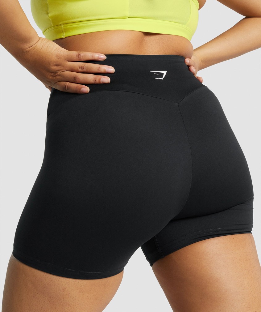 Black Women's Gymshark Training Shorts | USA-13486