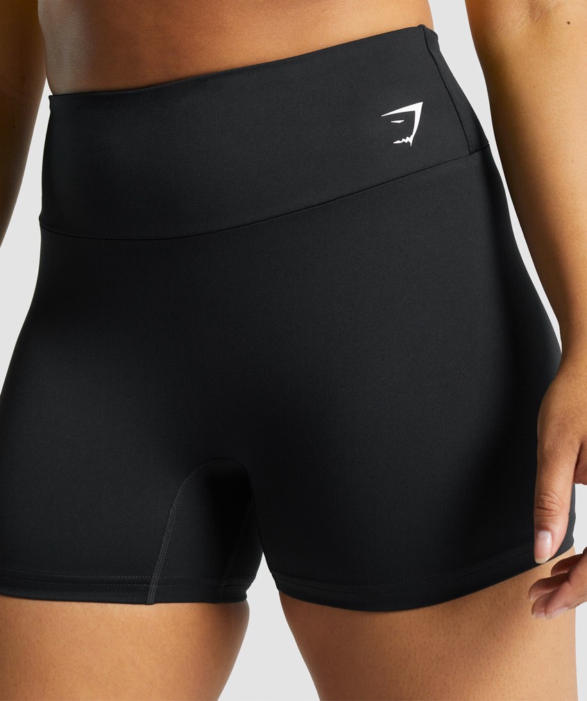 Black Women's Gymshark Training Shorts | USA-13486