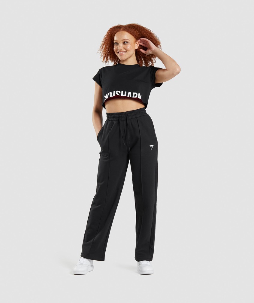 Black Women's Gymshark Training Straight Leg Joggers | USA-53207