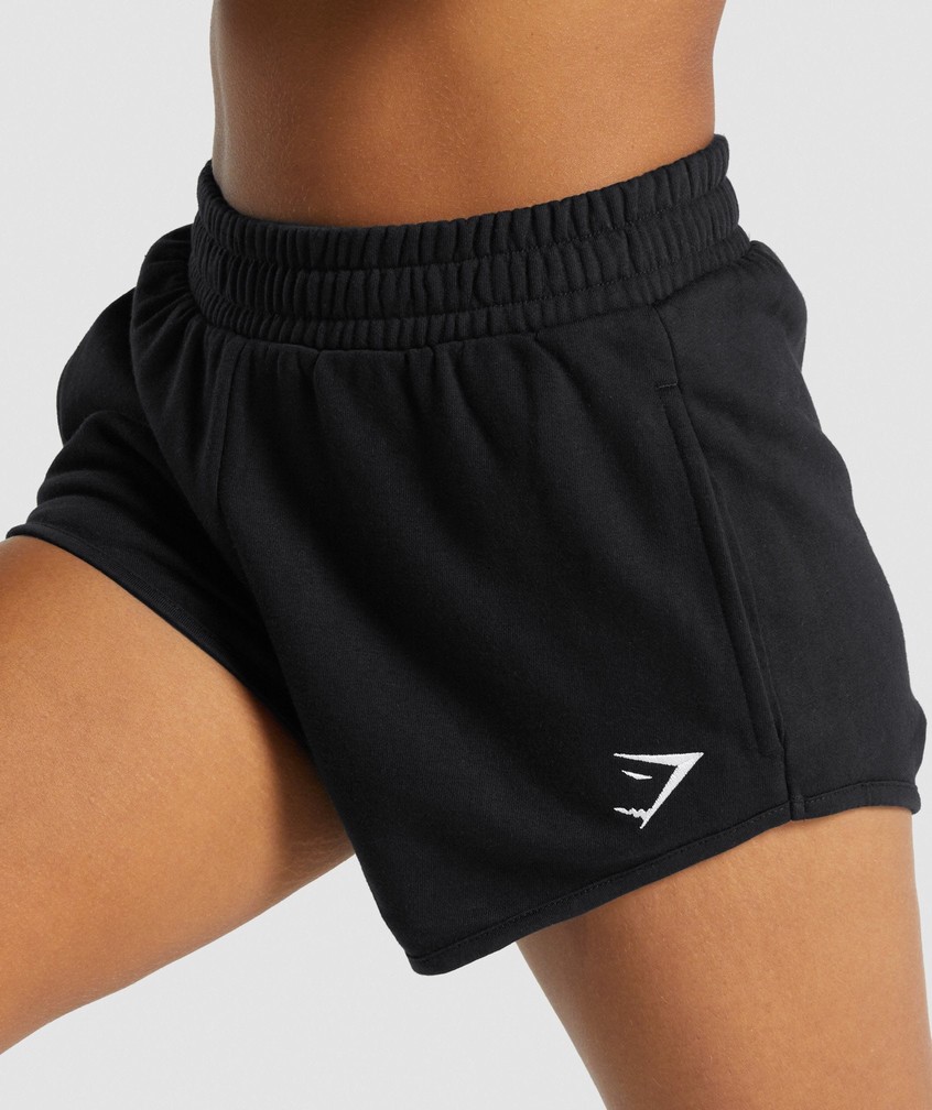 Black Women's Gymshark Training Sweat Shorts | USA-41798