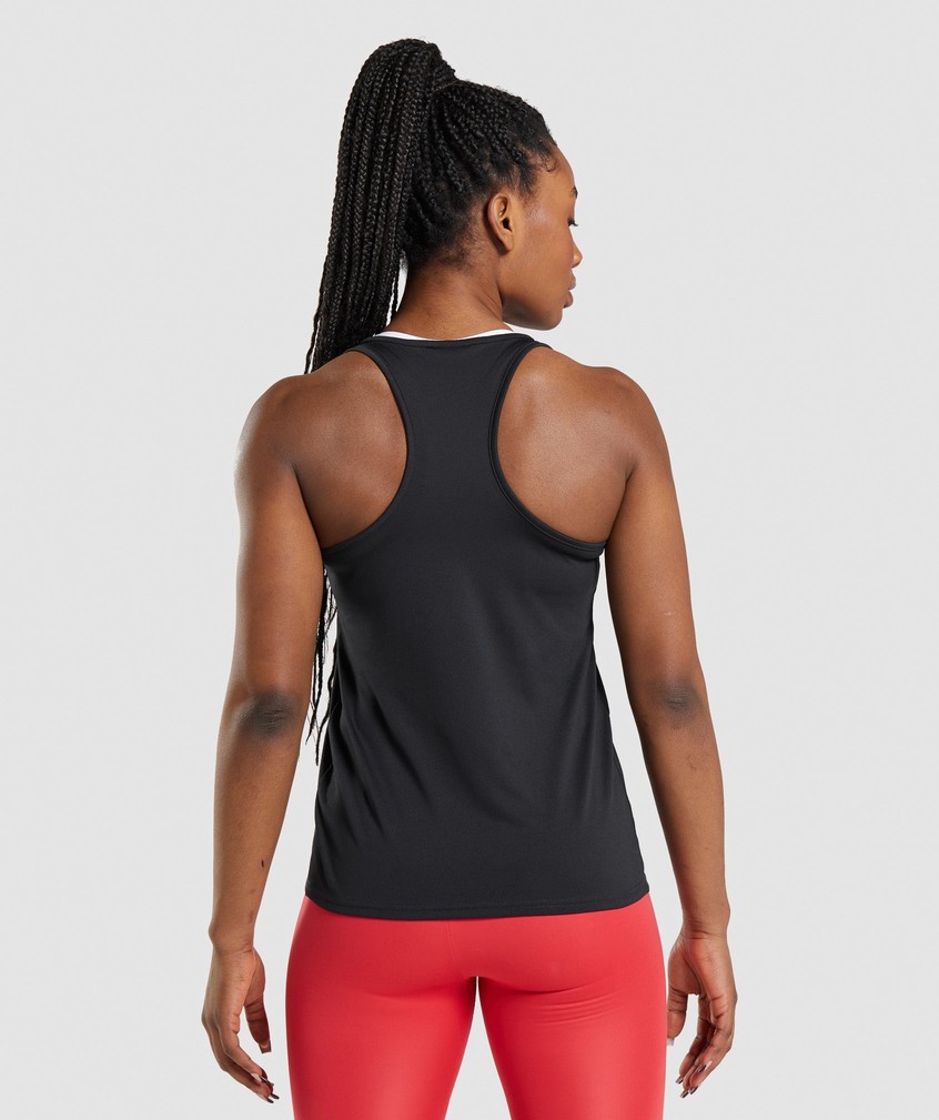 Black Women's Gymshark Training Vest | USA-50649