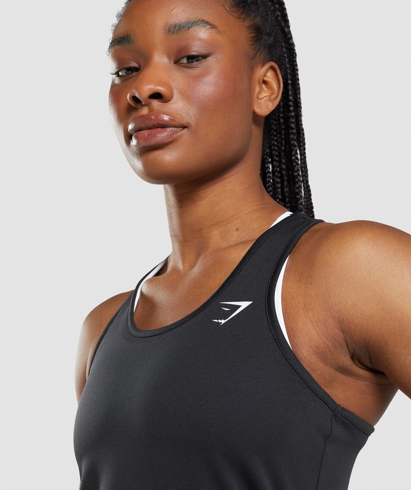 Black Women's Gymshark Training Vest | USA-50649