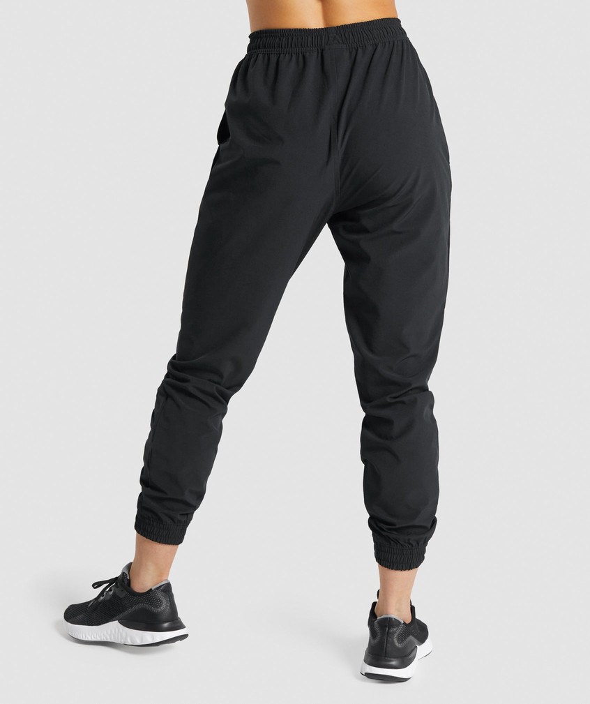 Black Women's Gymshark Training Woven Joggers | USA-50248