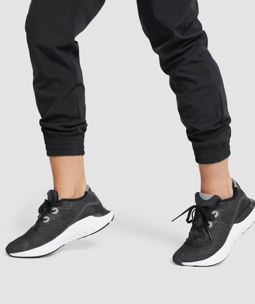 Black Women's Gymshark Training Woven Joggers | USA-50248