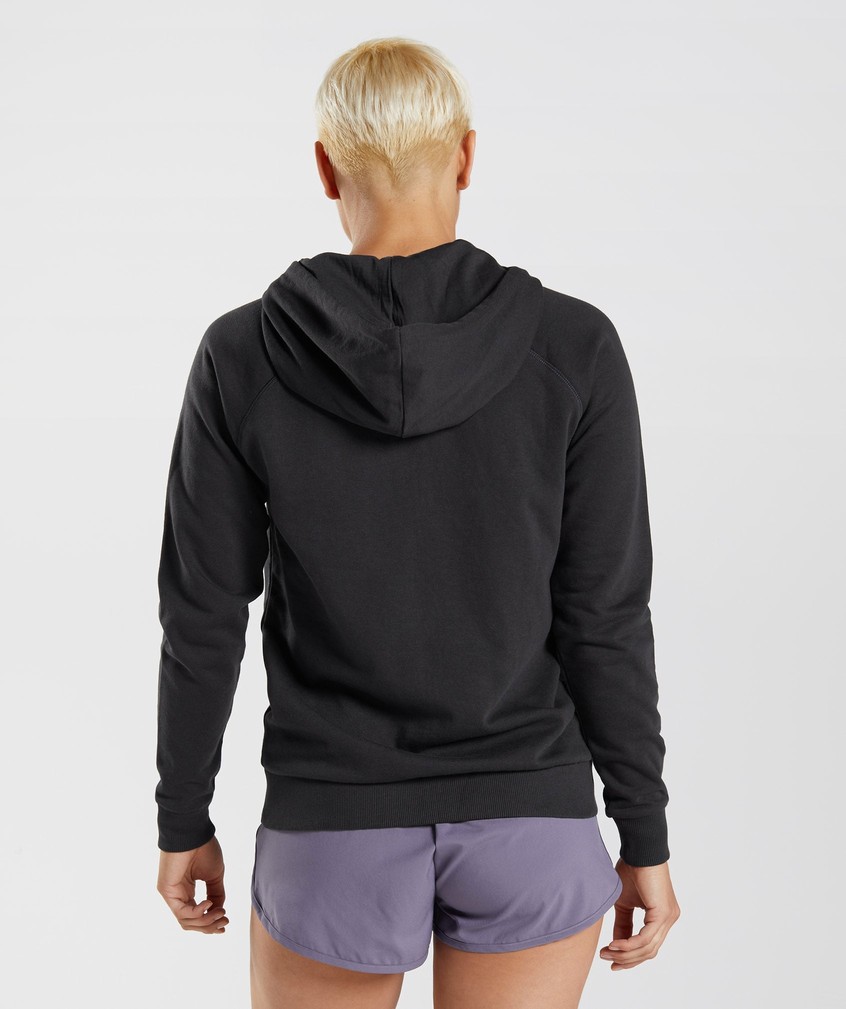 Black Women's Gymshark Training Zip Hoodie | USA-86024