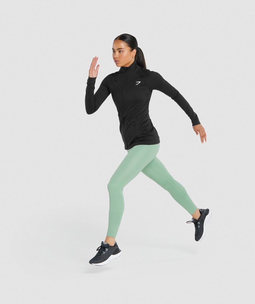 Black Women's Gymshark Training Zip Up Jackets | USA-94275