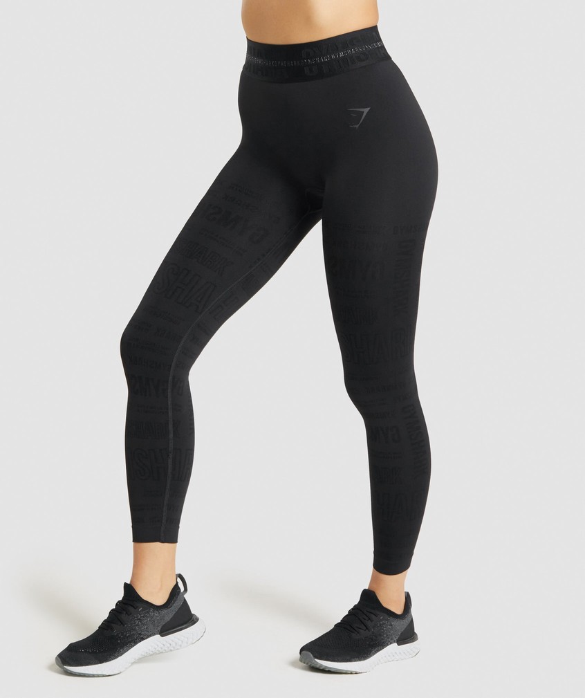 Black Women's Gymshark Vision Leggings | USA-64718