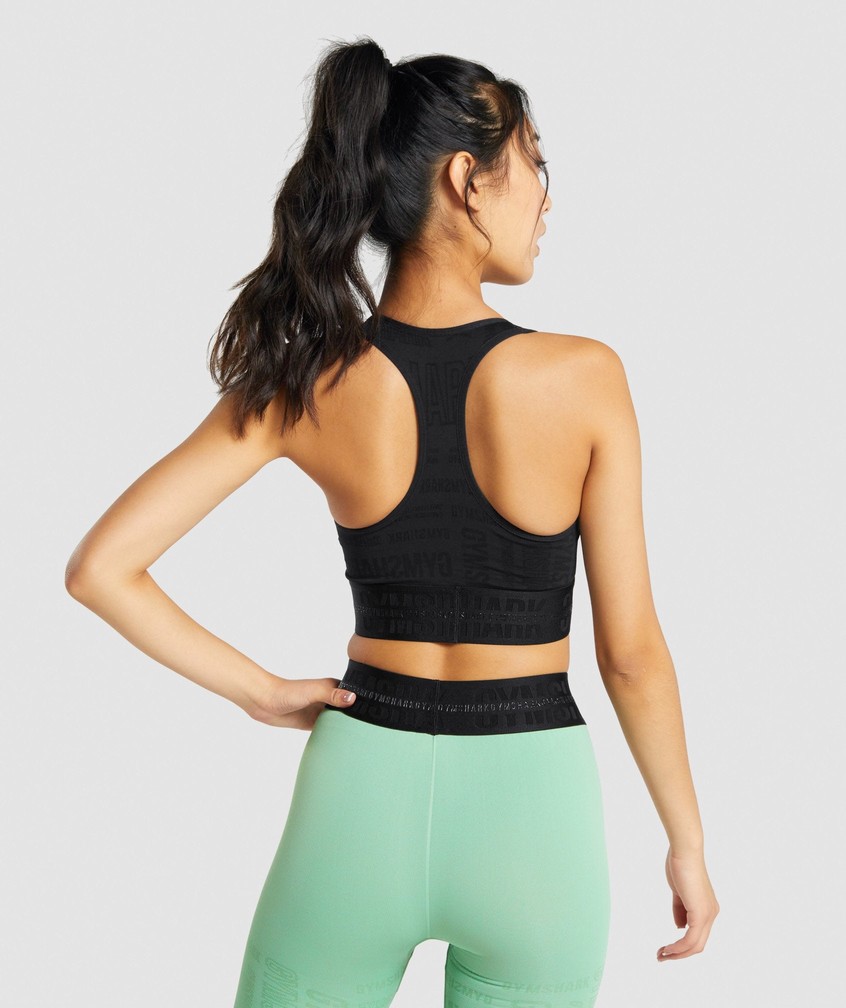 Black Women's Gymshark Vision Sports Bra | USA-70231