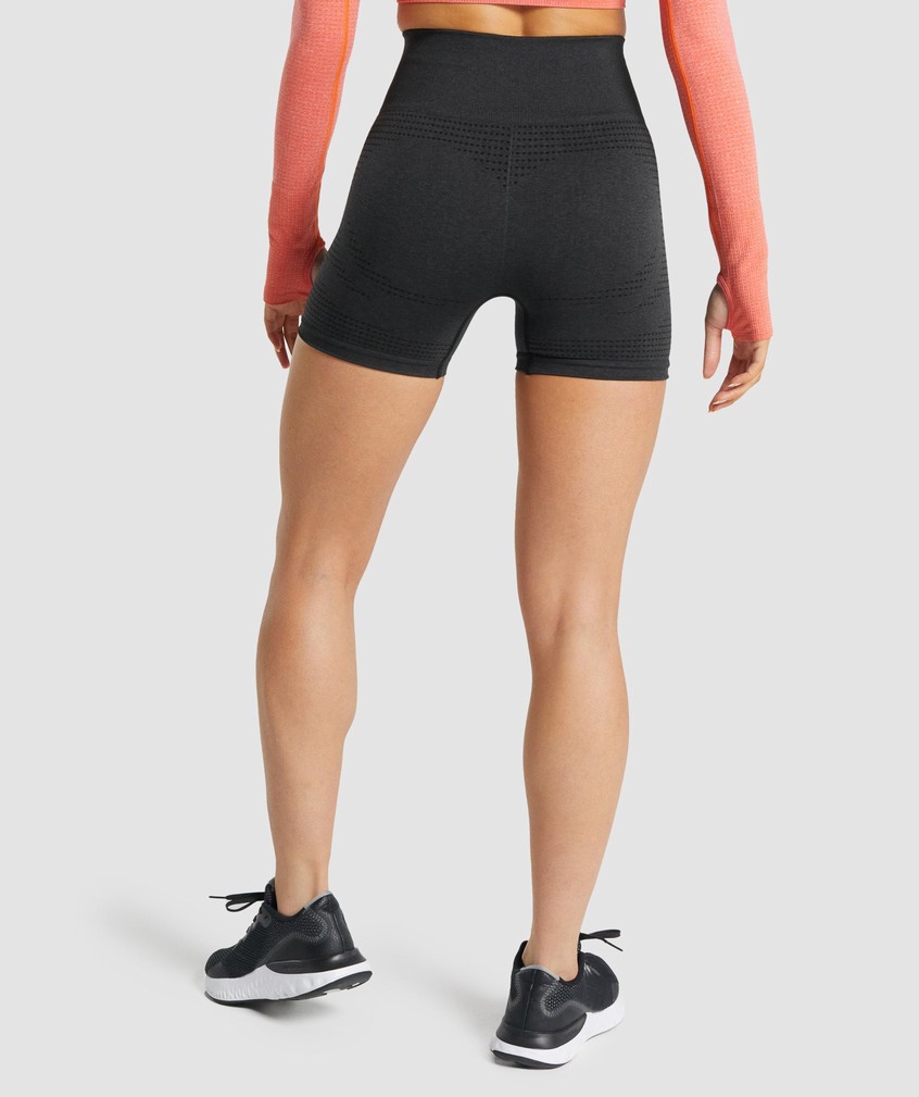 Black Women's Gymshark Vital Seamless 2.0 Shorts | USA-59087