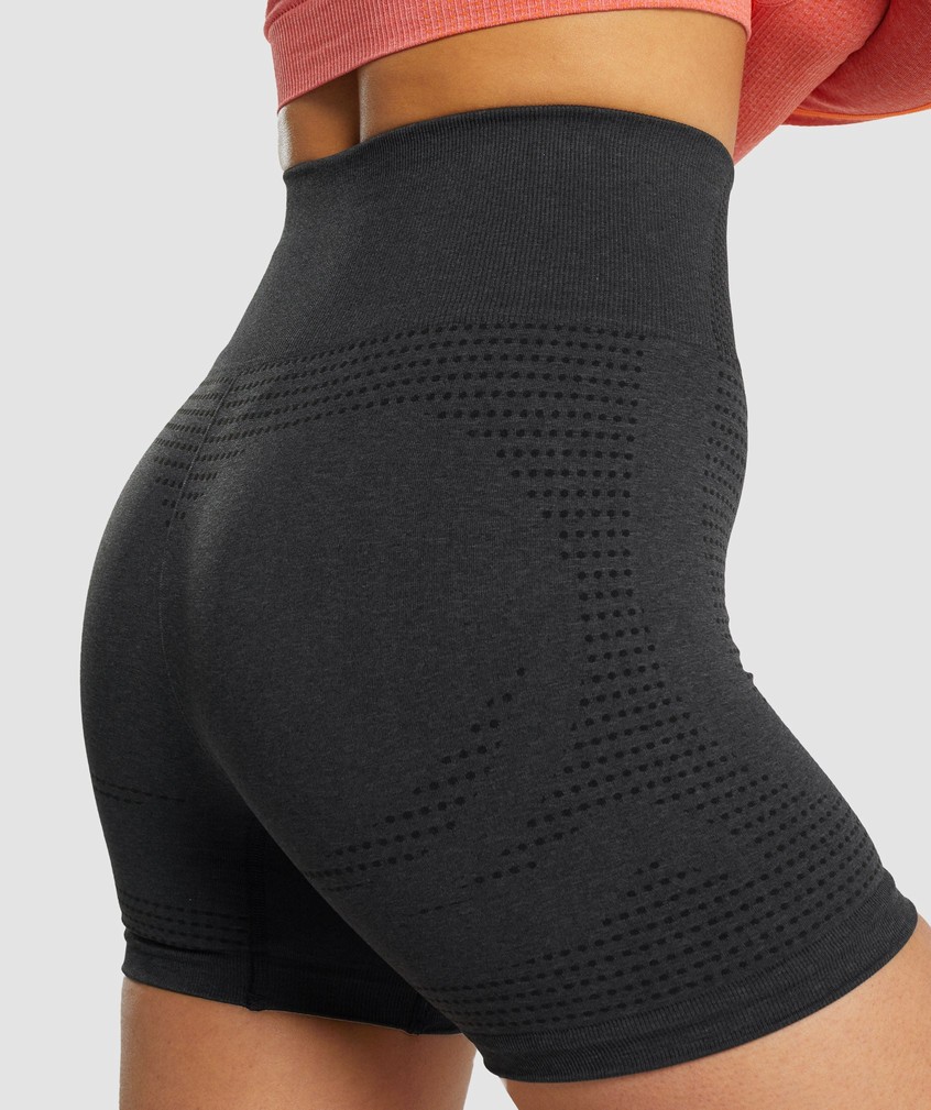 Black Women's Gymshark Vital Seamless 2.0 Shorts | USA-59087