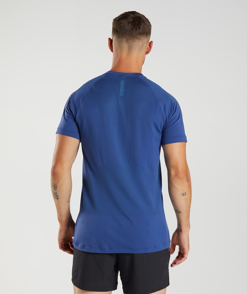 Blue Men's Gymshark Apex Seamless T-Shirts | USA-45132