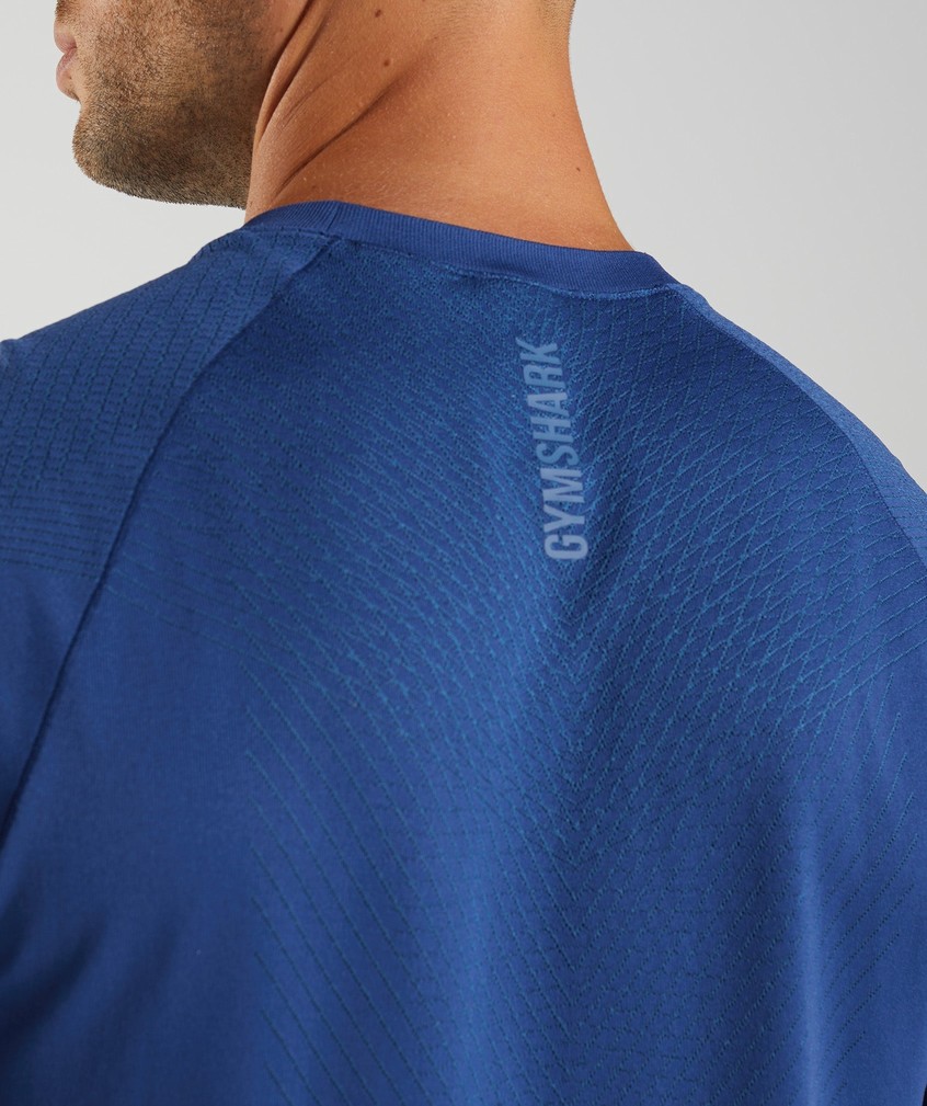 Blue Men's Gymshark Apex Seamless T-Shirts | USA-45132