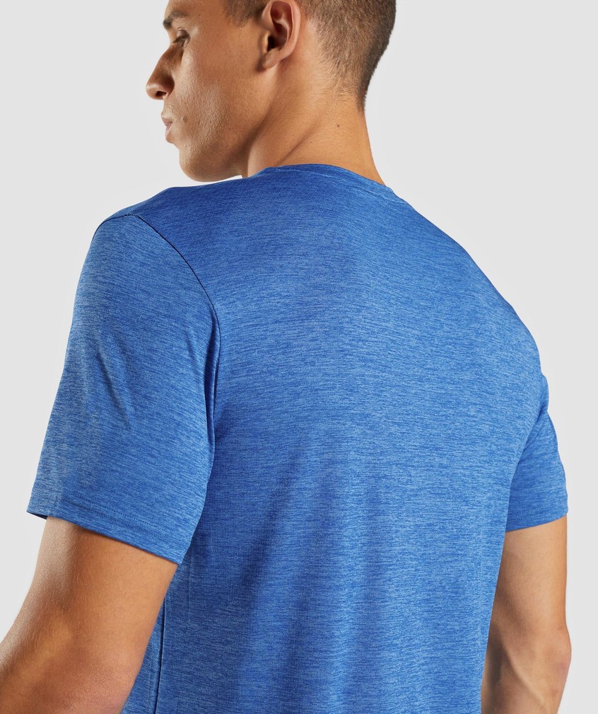 Blue Men's Gymshark Arrival Marl T-Shirts | USA-24587