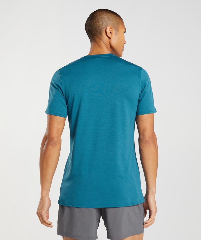 Blue Men's Gymshark Arrival T-Shirts | USA-83096