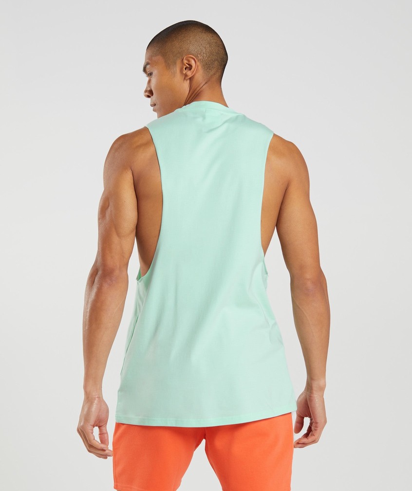 Blue Men's Gymshark Bubble Print Drop Arm Tank | USA-32957