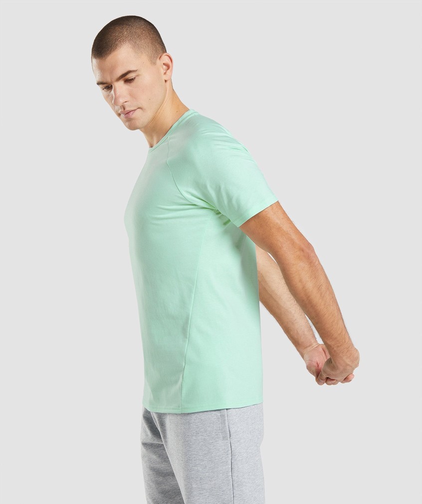 Blue Men's Gymshark Critical T-Shirts | USA-10748