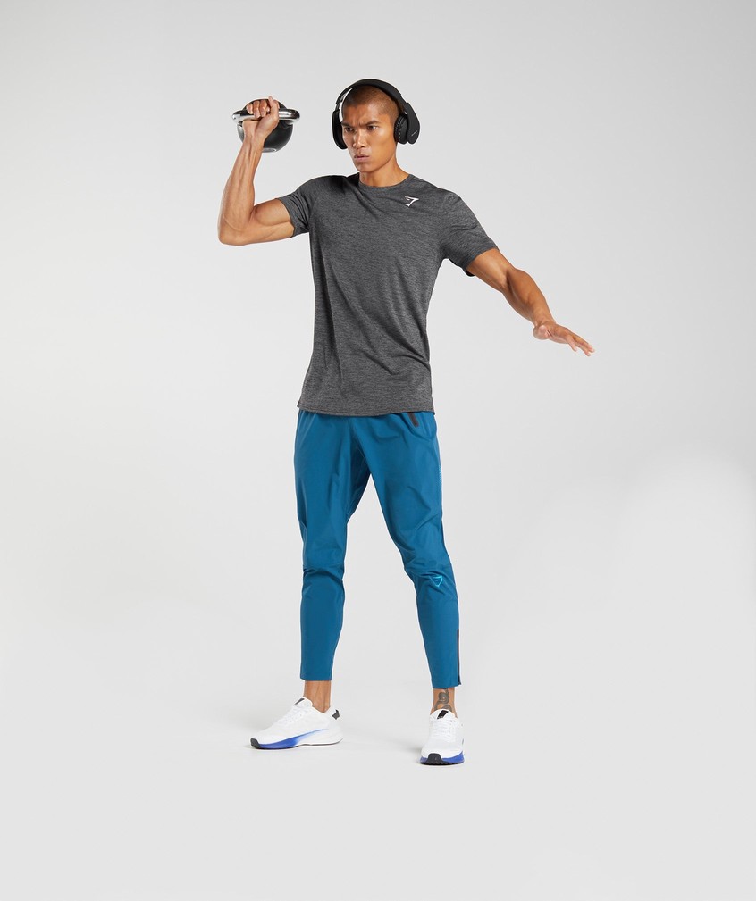 Blue Men's Gymshark Hybrid Woven Joggers | USA-32594