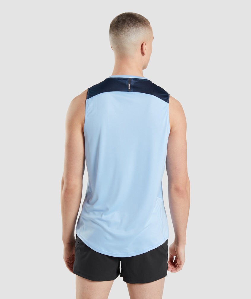 Blue Men's Gymshark Speed Evolve Tank | USA-27563