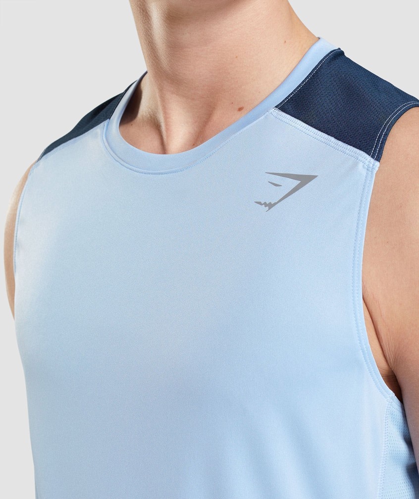 Blue Men's Gymshark Speed Evolve Tank | USA-27563