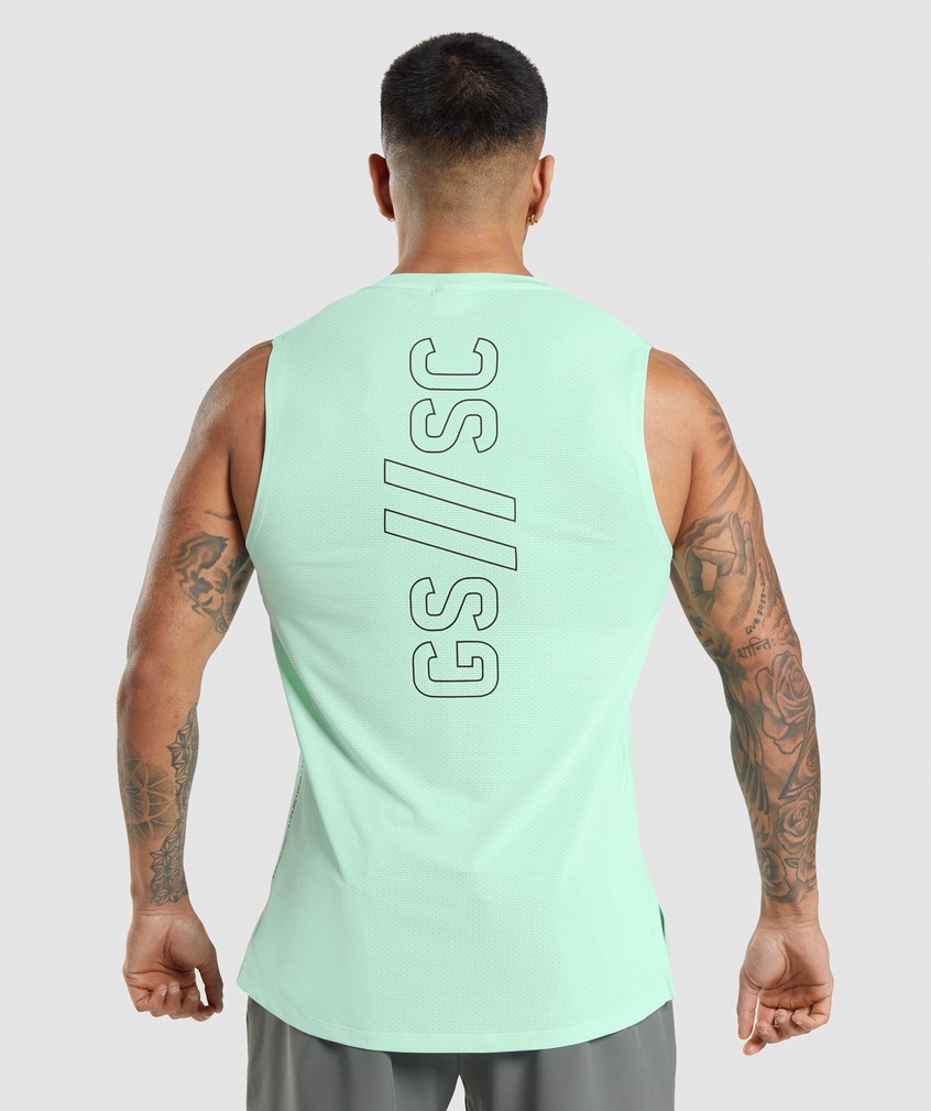 Blue Men's Gymshark Steve Cook Tank | USA-68142