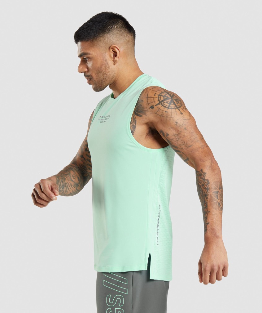 Blue Men's Gymshark Steve Cook Tank | USA-68142