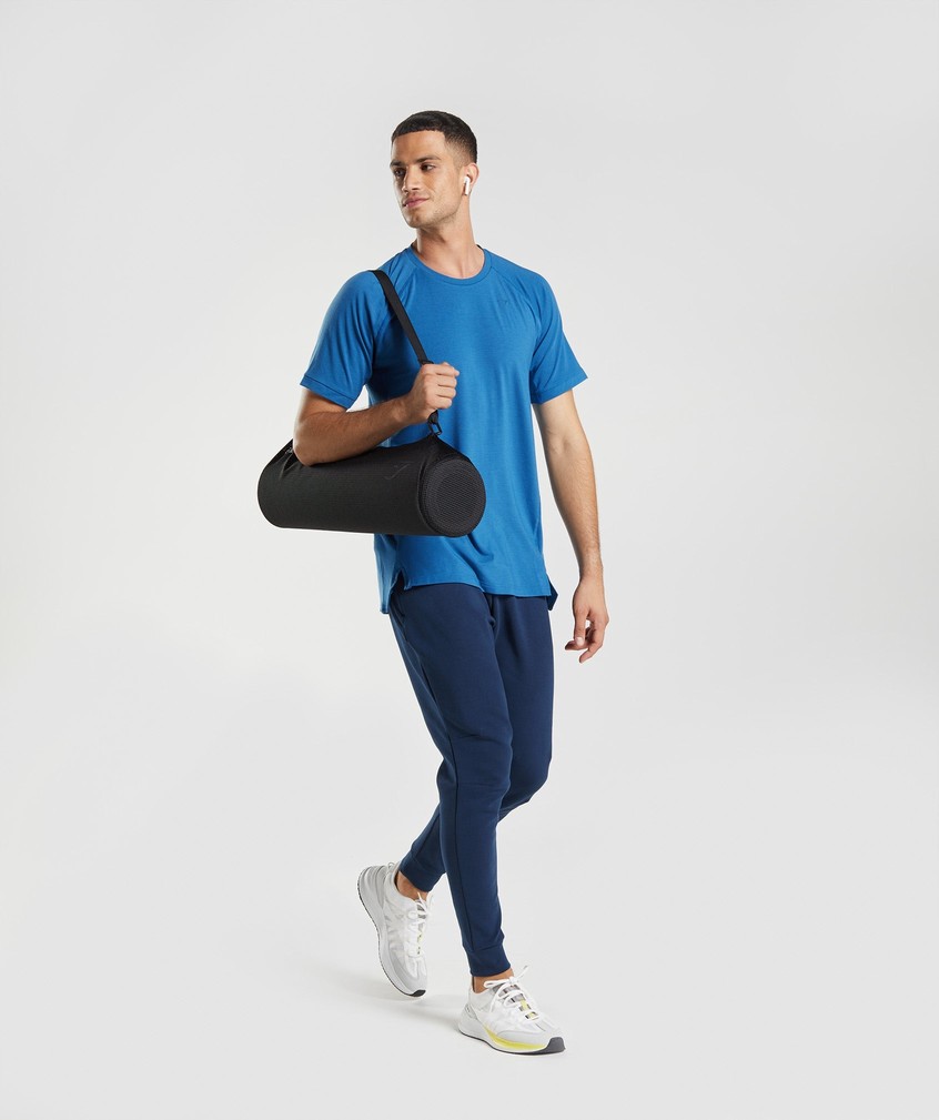 Blue Men's Gymshark Studio T-Shirts | USA-52698