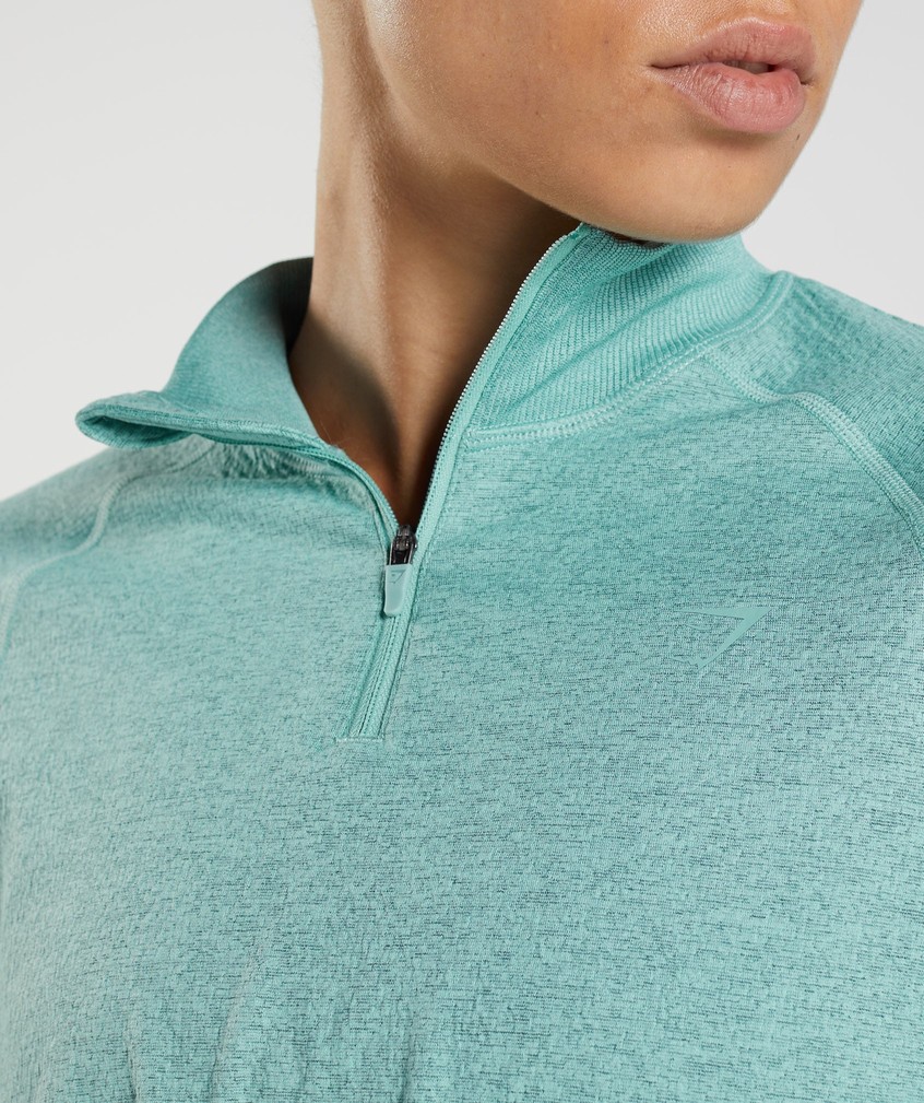 Blue / Turquoise Women's Gymshark 315 Long Sleeve Warmup Top Pullover | USA-95806