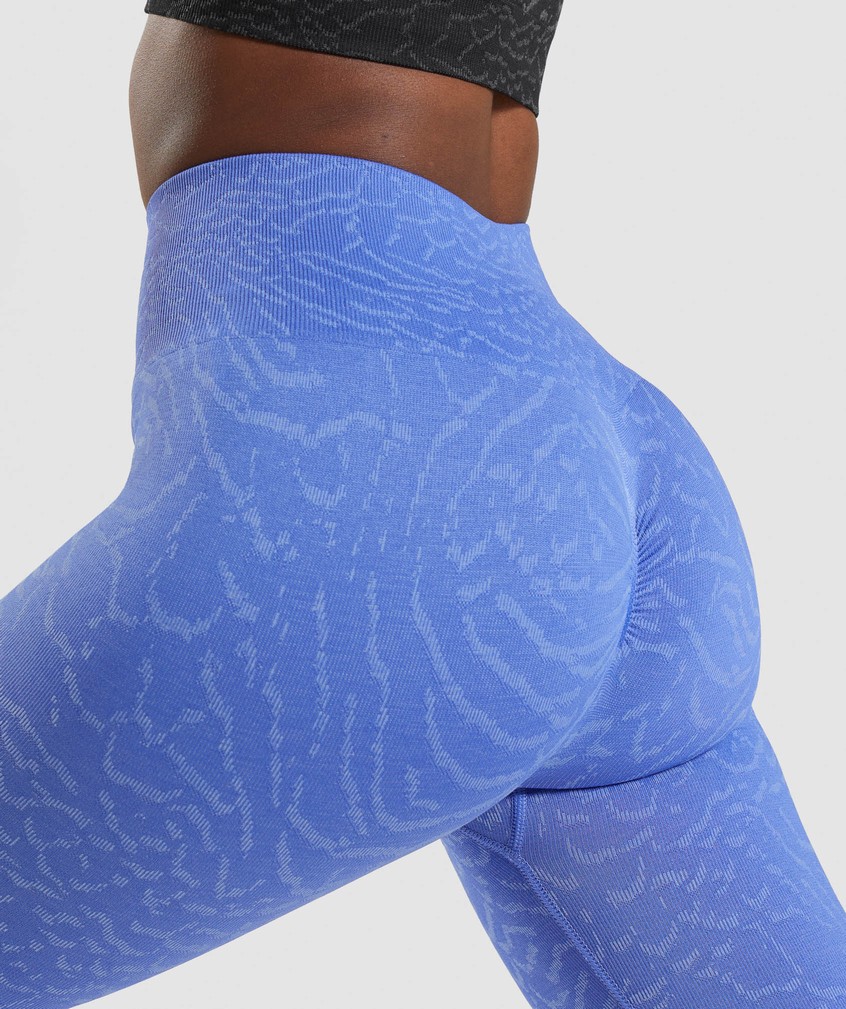 Blue Women's Gymshark Adapt Animal Seamless Leggings | USA-26735