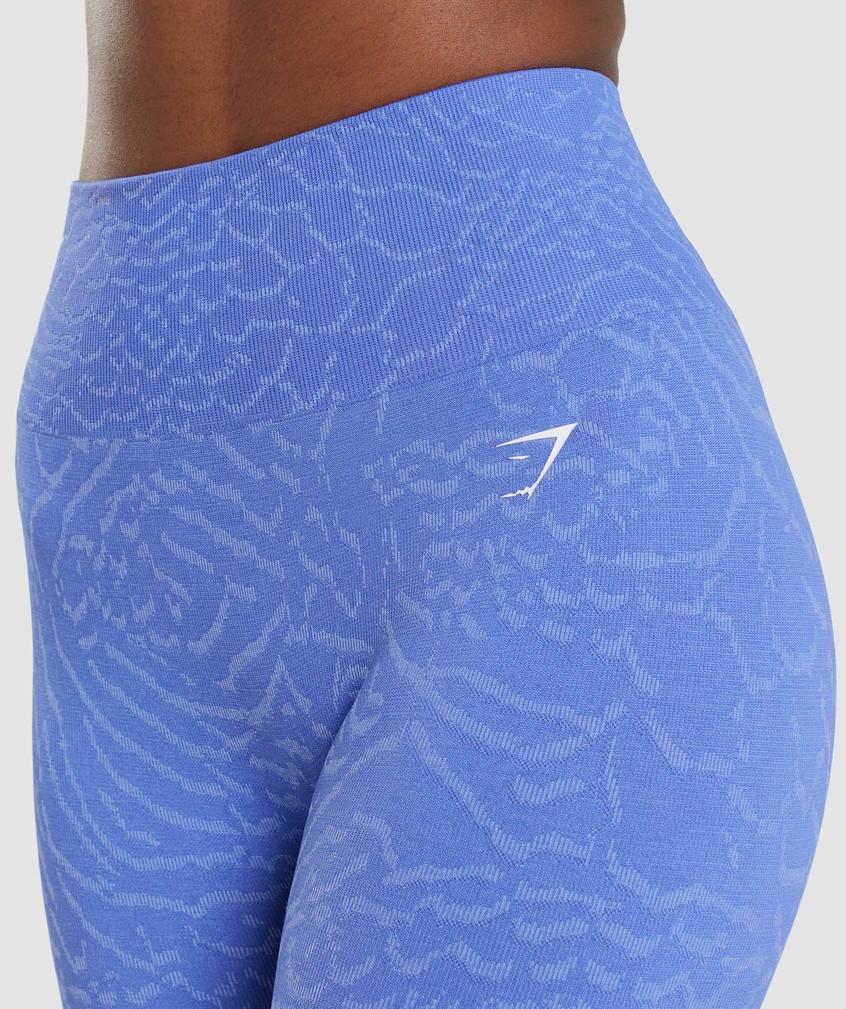 Blue Women's Gymshark Adapt Animal Seamless Leggings | USA-26735