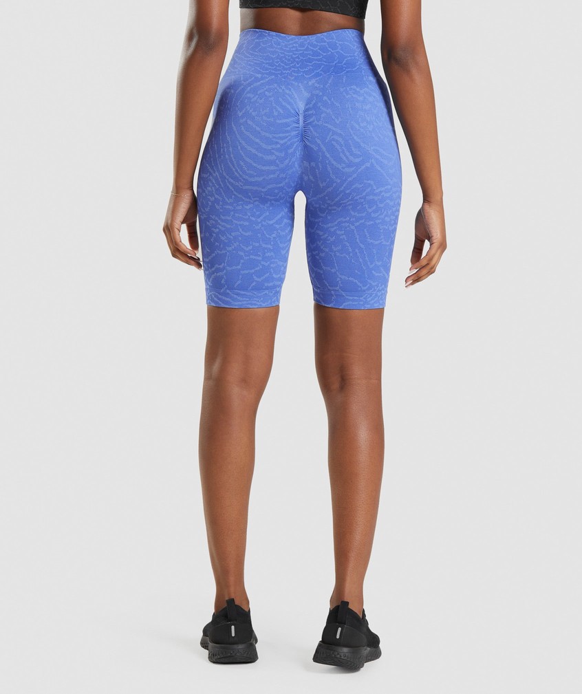 Blue Women's Gymshark Adapt Animal Seamless Cycling Shorts | USA-41527