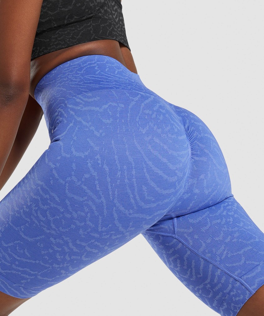 Blue Women's Gymshark Adapt Animal Seamless Cycling Shorts | USA-41527