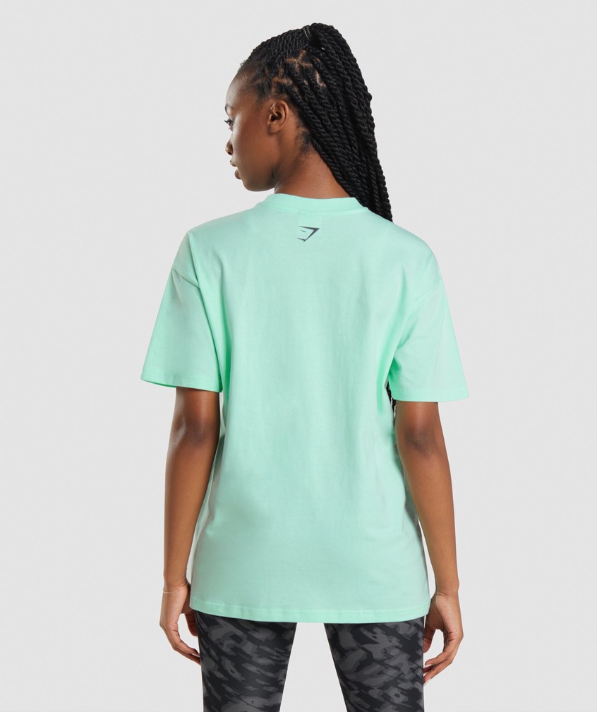 Blue Women's Gymshark Apollo Oversized T-Shirts | USA-80614