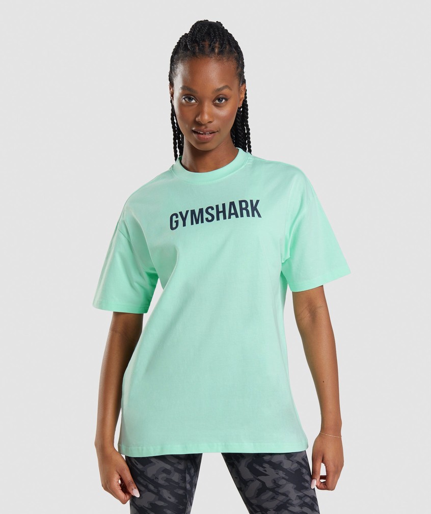 Blue Women\'s Gymshark Apollo Oversized T-Shirts | USA-80614