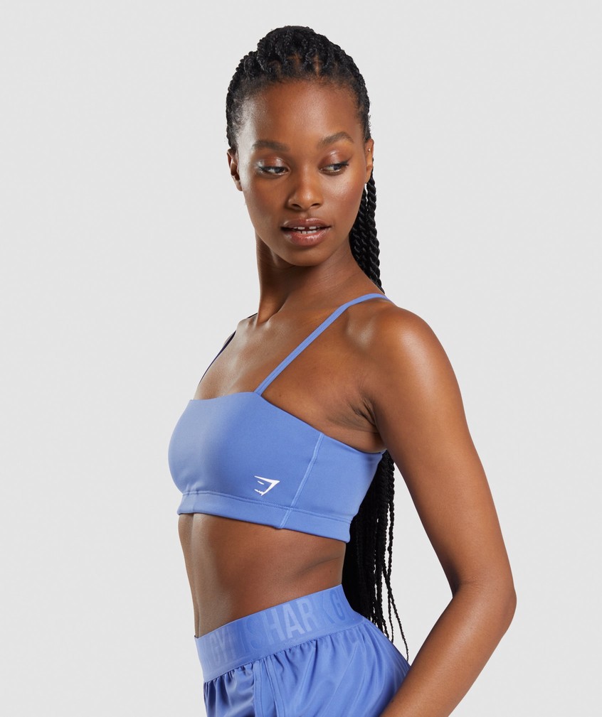 Blue Women's Gymshark Bandeau Sports Bra | USA-60814