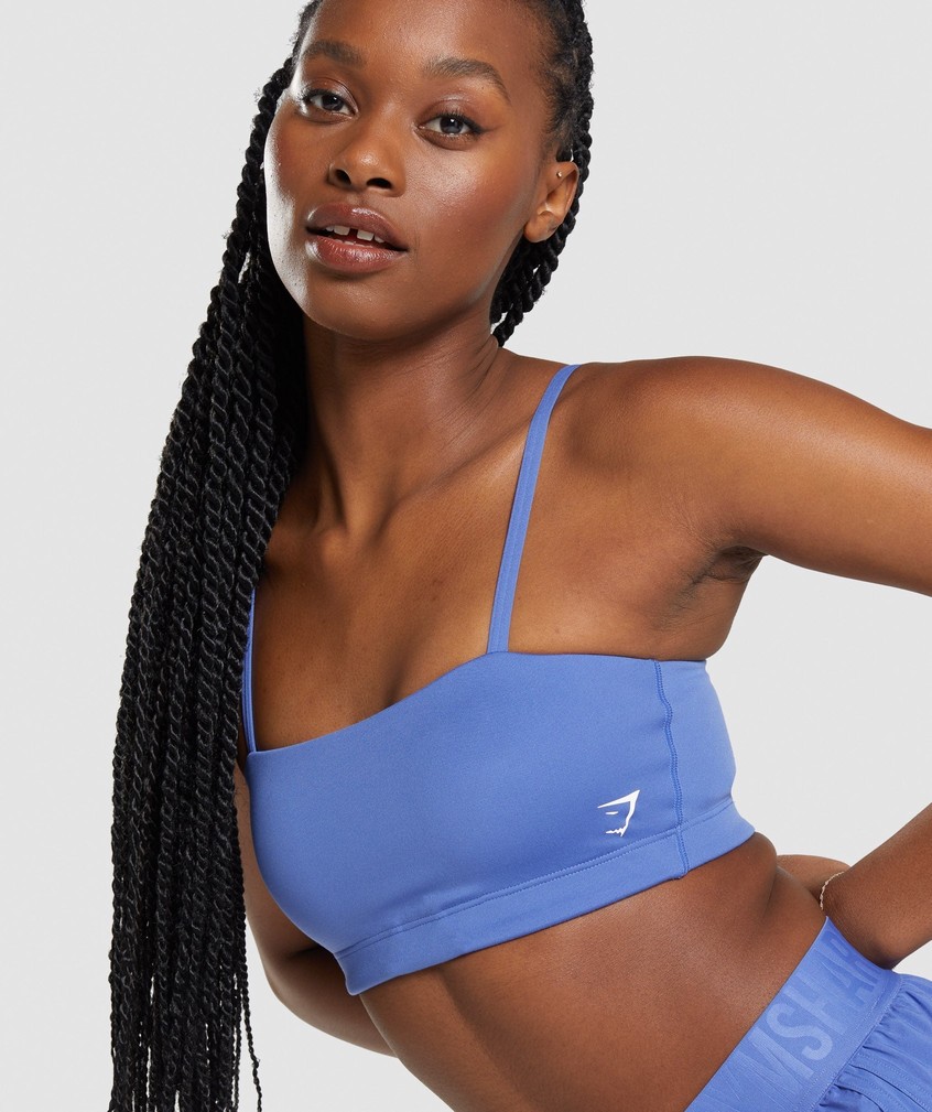 Blue Women's Gymshark Bandeau Sports Bra | USA-60814