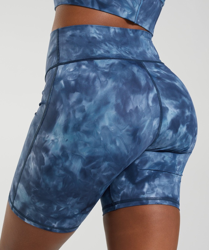 Blue Women's Gymshark Elevate Cycling Shorts | USA-31095