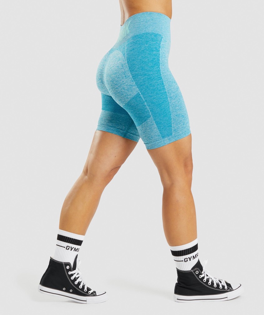 Blue Women's Gymshark Flex Cycling Shorts | USA-53178