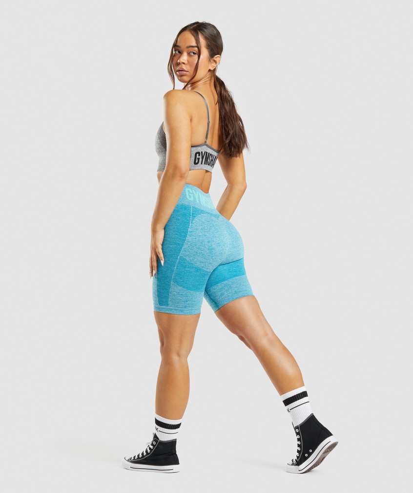 Blue Women's Gymshark Flex Cycling Shorts | USA-53178