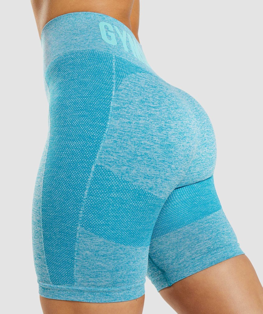 Blue Women's Gymshark Flex Cycling Shorts | USA-53178