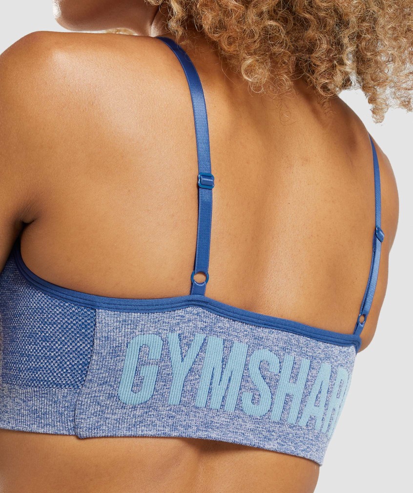 Blue Women's Gymshark Flex Strappy Sports Bra | USA-84027