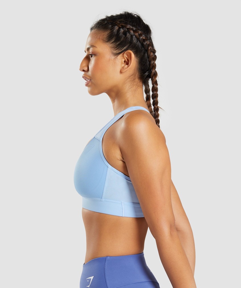 Blue Women's Gymshark Lightweight High Support Sports Bra | USA-57018