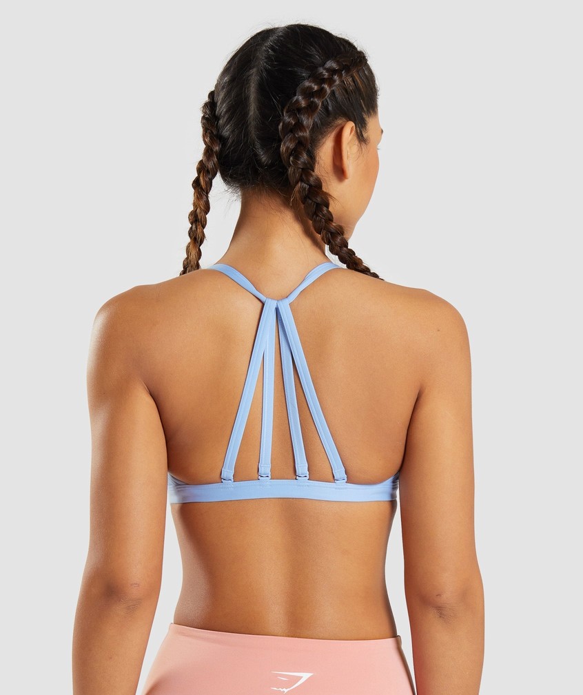 Blue Women's Gymshark Minimal Sports Bra | USA-10862