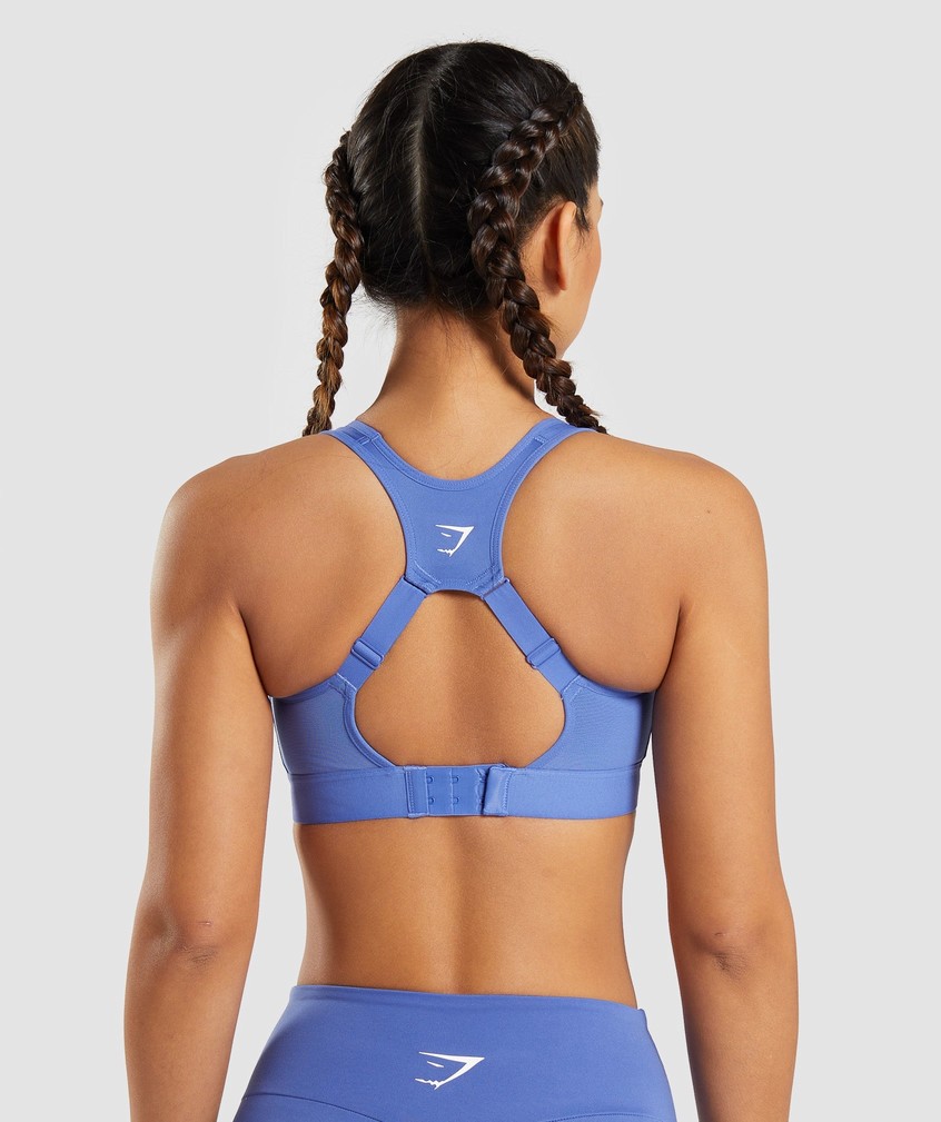 Blue Women's Gymshark Open Back Sports Bra | USA-90374