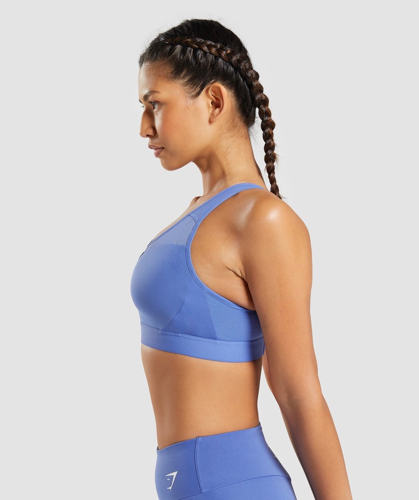 Blue Women's Gymshark Open Back Sports Bra | USA-90374