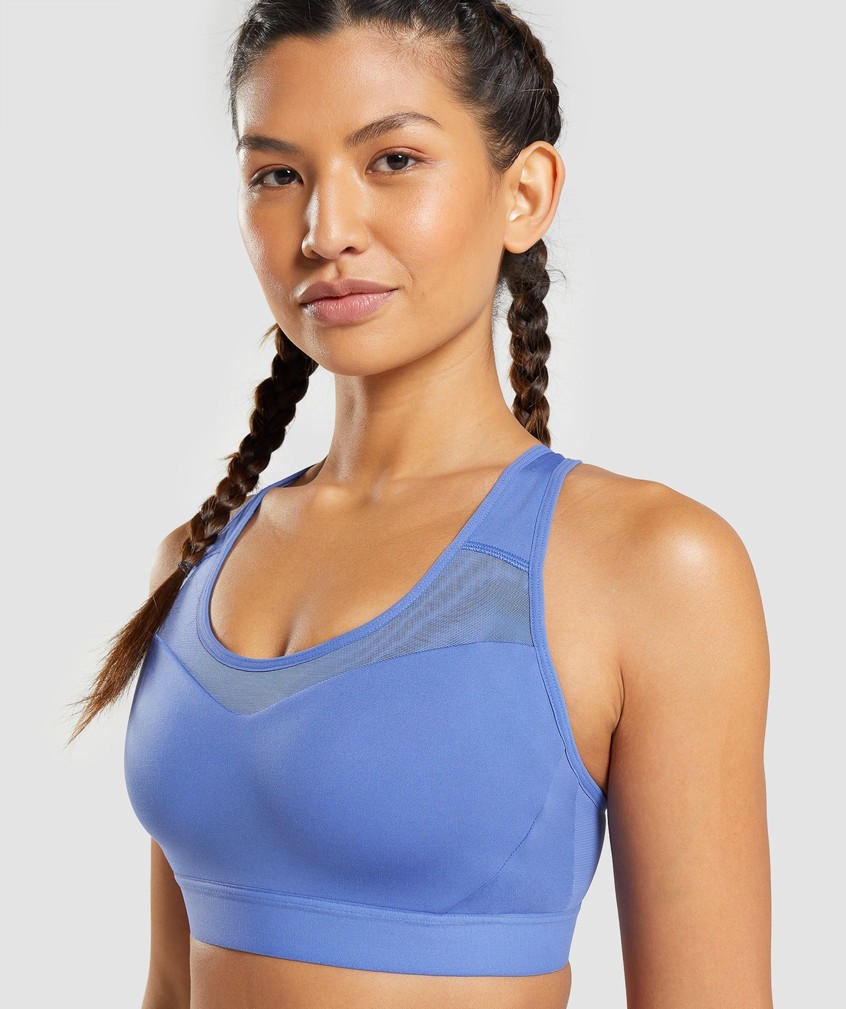 Blue Women's Gymshark Open Back Sports Bra | USA-90374