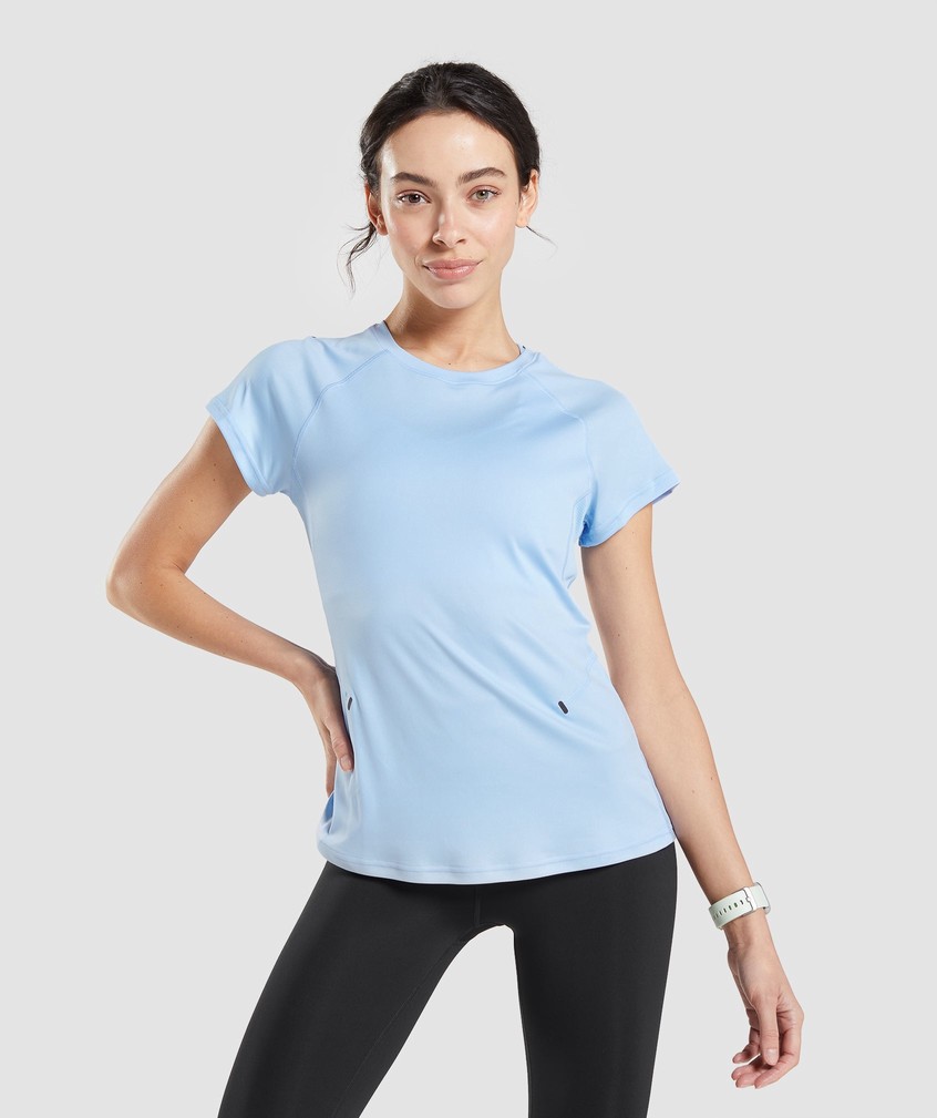 Blue Women\'s Gymshark Speed T-Shirts | USA-58247